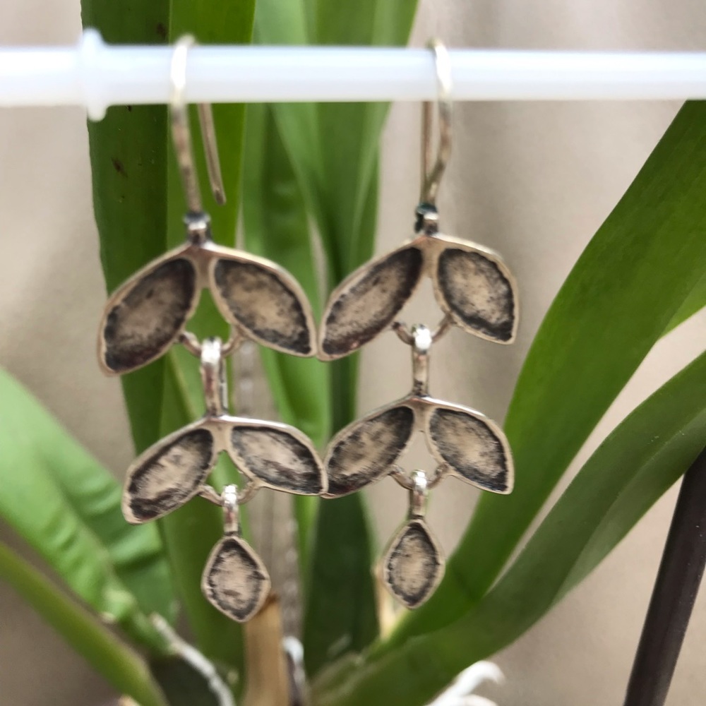 Silpada Sterling Silver leaf earrings